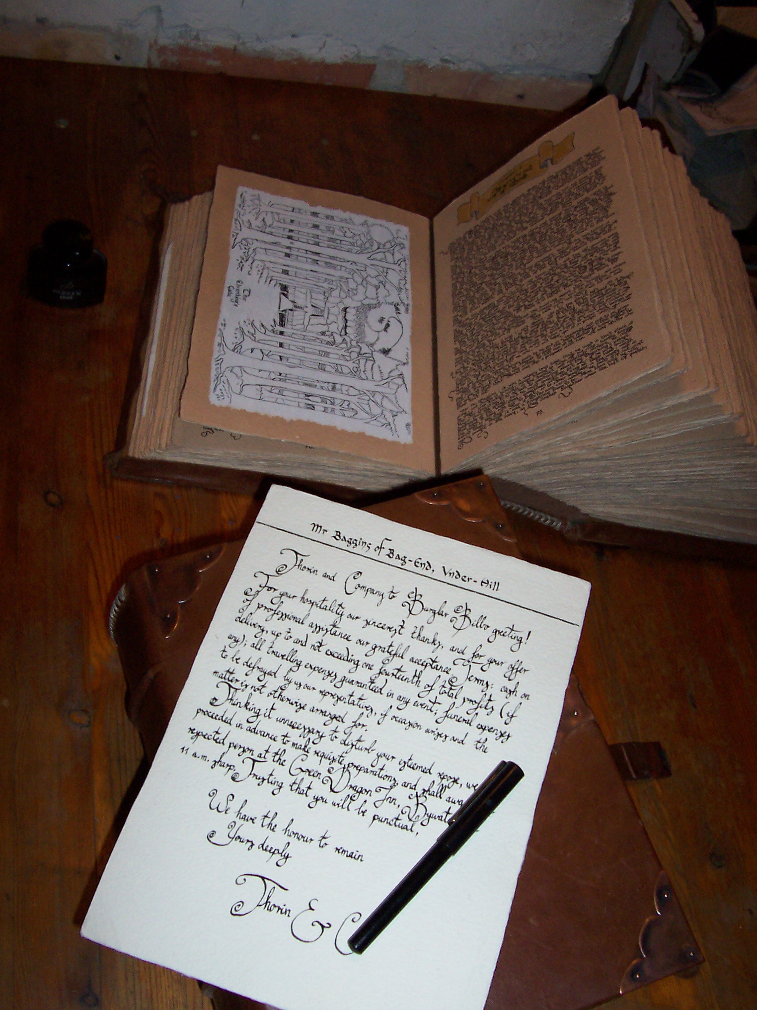 A view on the handwritten book