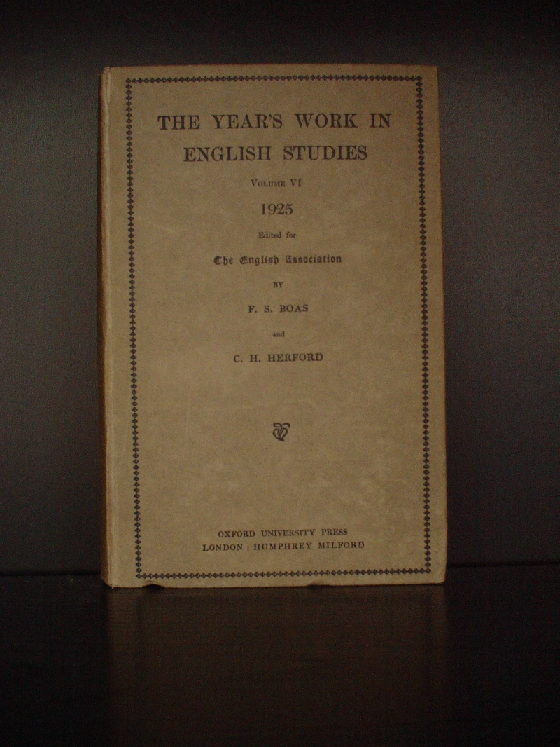1927 - The Year's Work in English Studies 1925