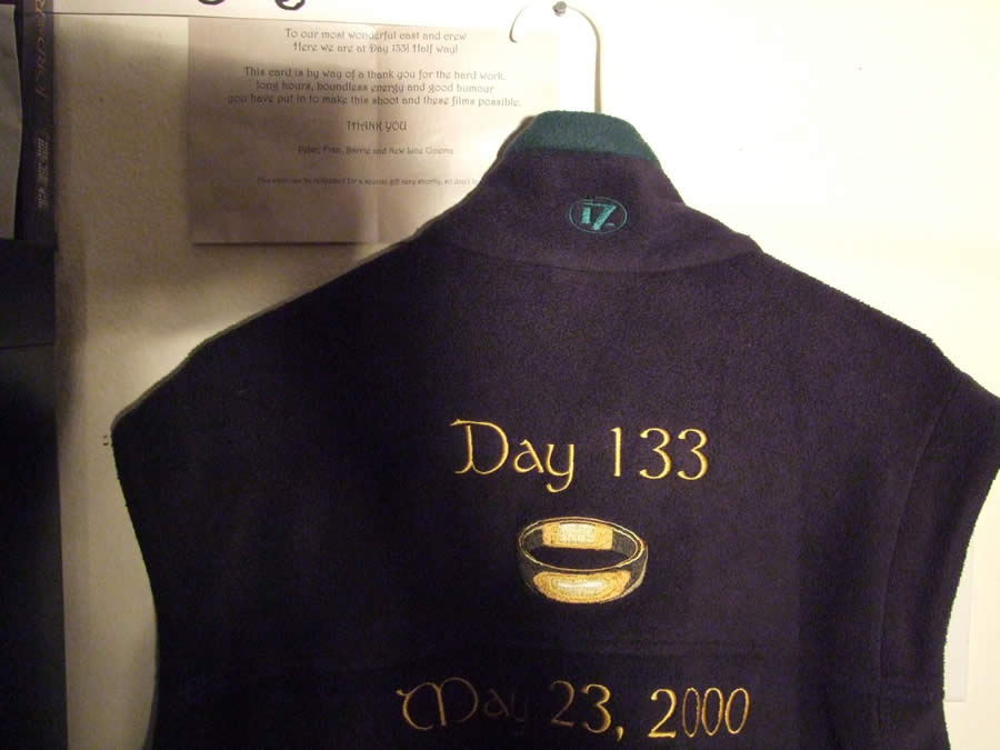 Lord of the Rings motion picture Crew Vest with a letter from director Peter Jackson