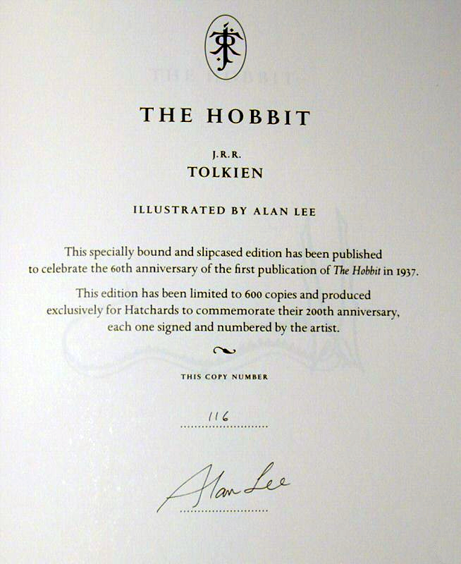The Hobbit: A Rare Signed Limited Edition for Tolkien Collectors 3