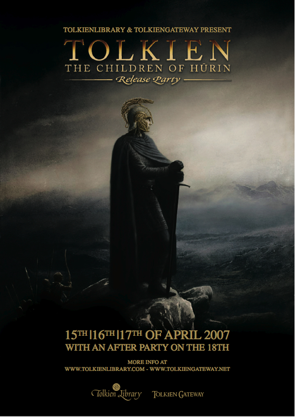 Poster for the Children of Hurin Release Party design by Pieter Collier