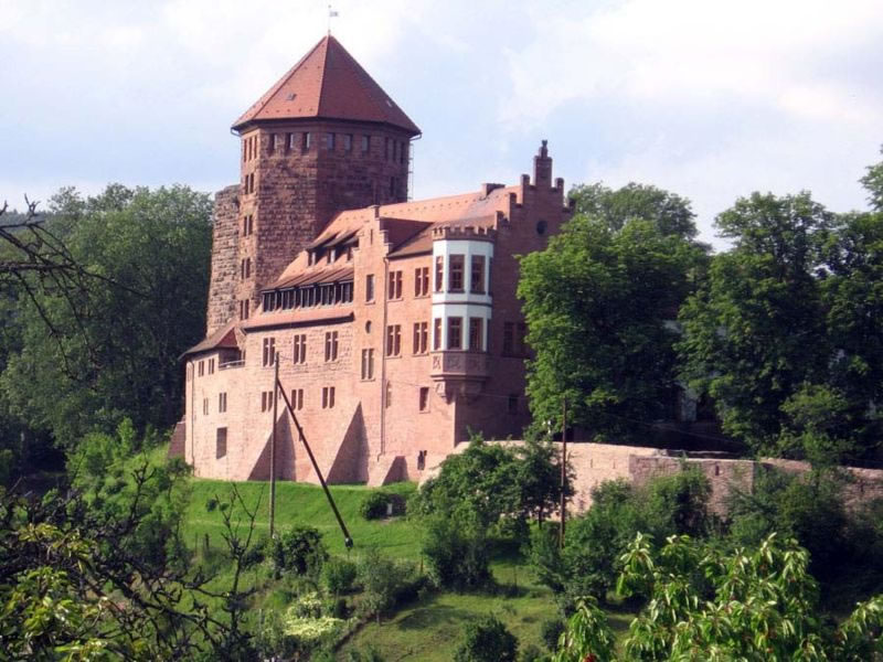 the beautiful medieval castle of Rieneck in Northern Bavaria