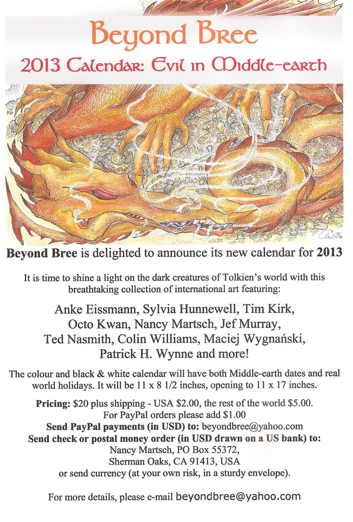 Beyond Bree Calendar 2013