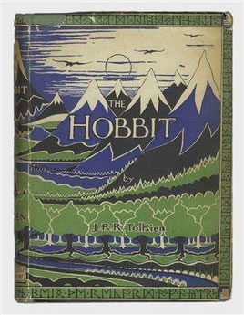 The Hobbit original cover design by Tolkien