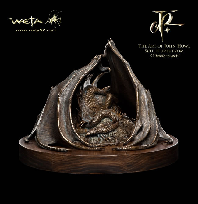Smaug™ the Golden is the first sculpture in John Howe's and Weta's range of sculptures from Middle-earth™