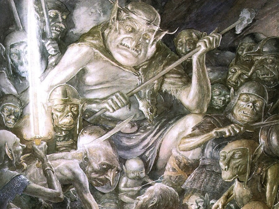 The Great Goblin by Alan Lee - yes goblins eat ponies!