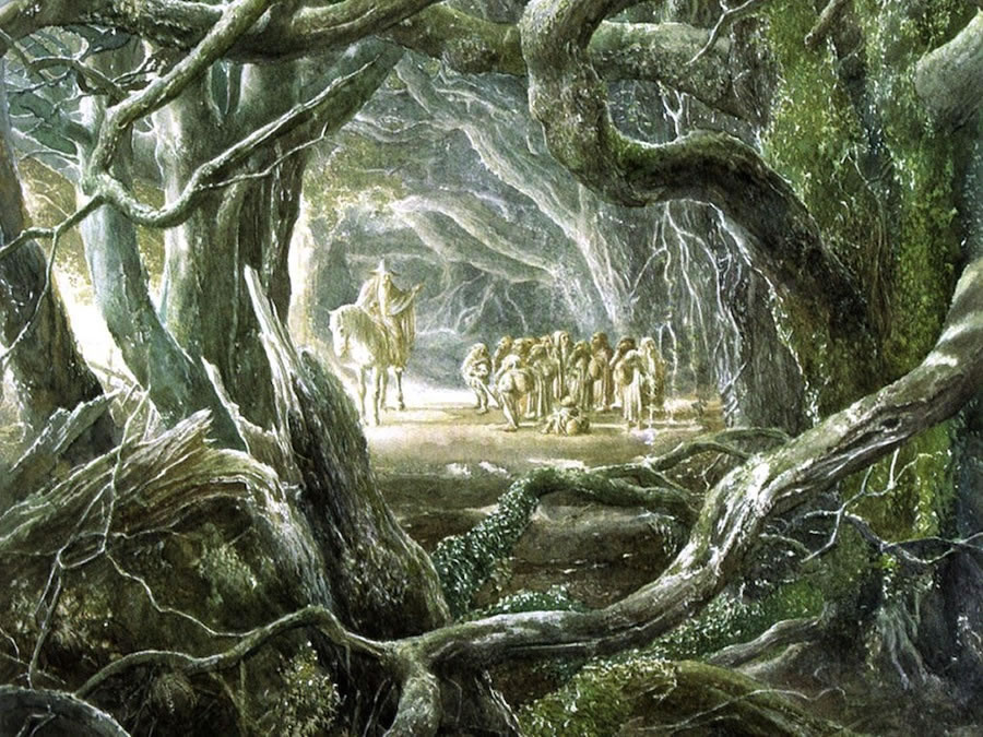 Alan Lee - the hobbit - farewell on the edge of mirkwood