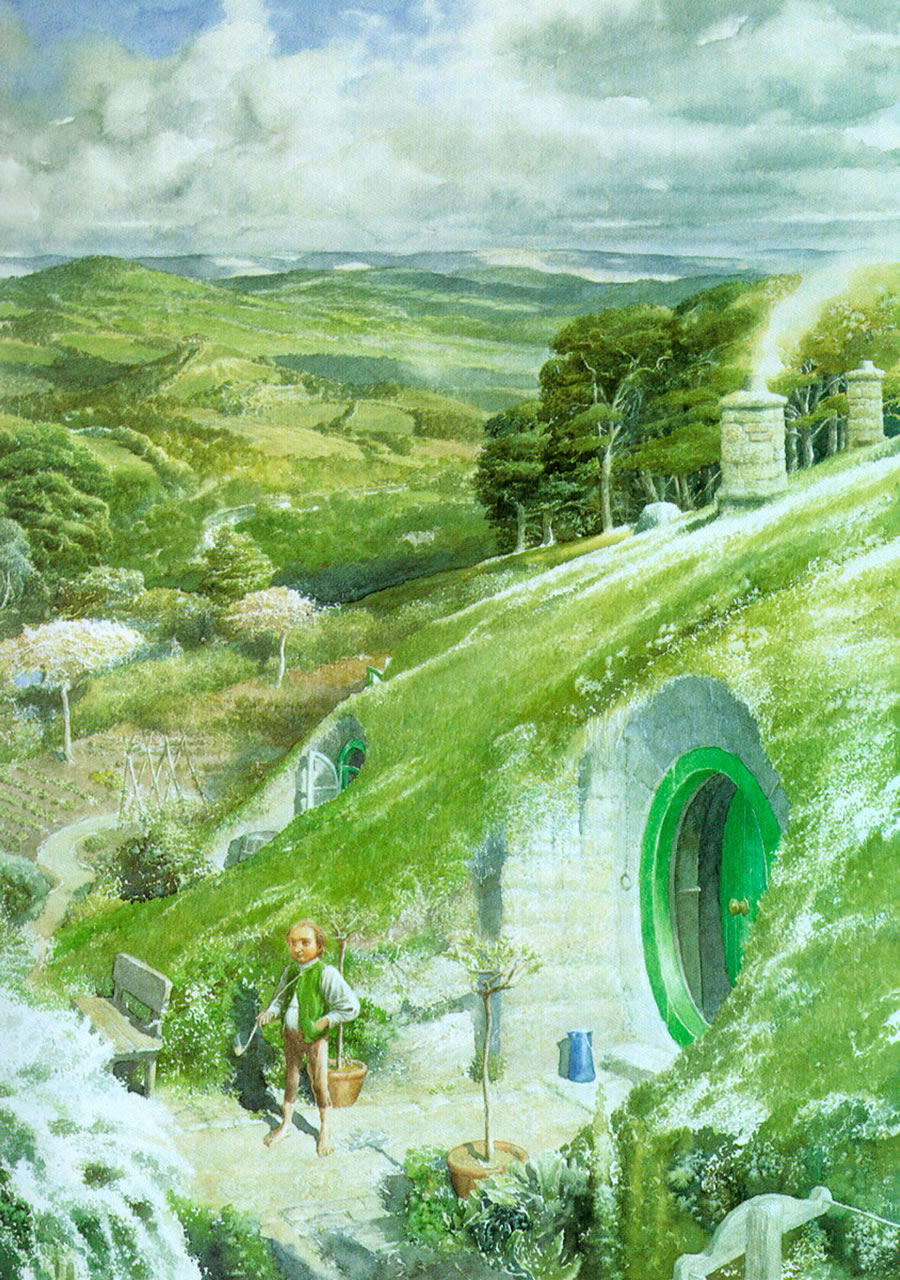 Alan Lee - The Hobbit - In a hole in the ground there lived a hobbit