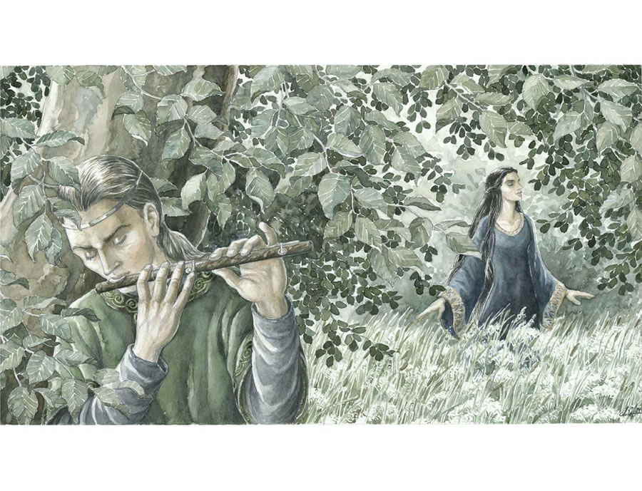 Daeron and Lúthien Illustration for Music in Middle-earth (WTP, 2009)