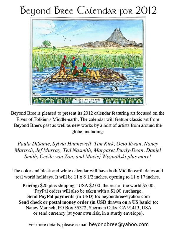 Beyond Bree Calendar 2012 now available