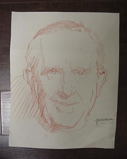 A portrait of J.R.R. Tolkien not autographed by J.R.R. Tolkien
