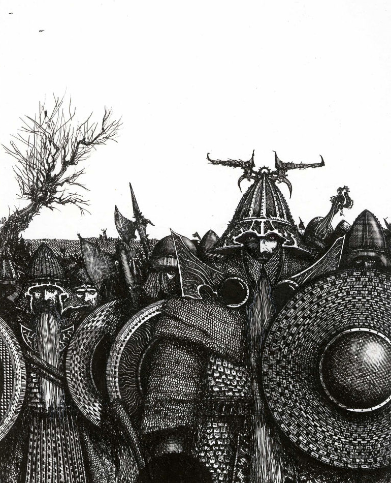 Ian Miller - Dwarves prepare for Battle