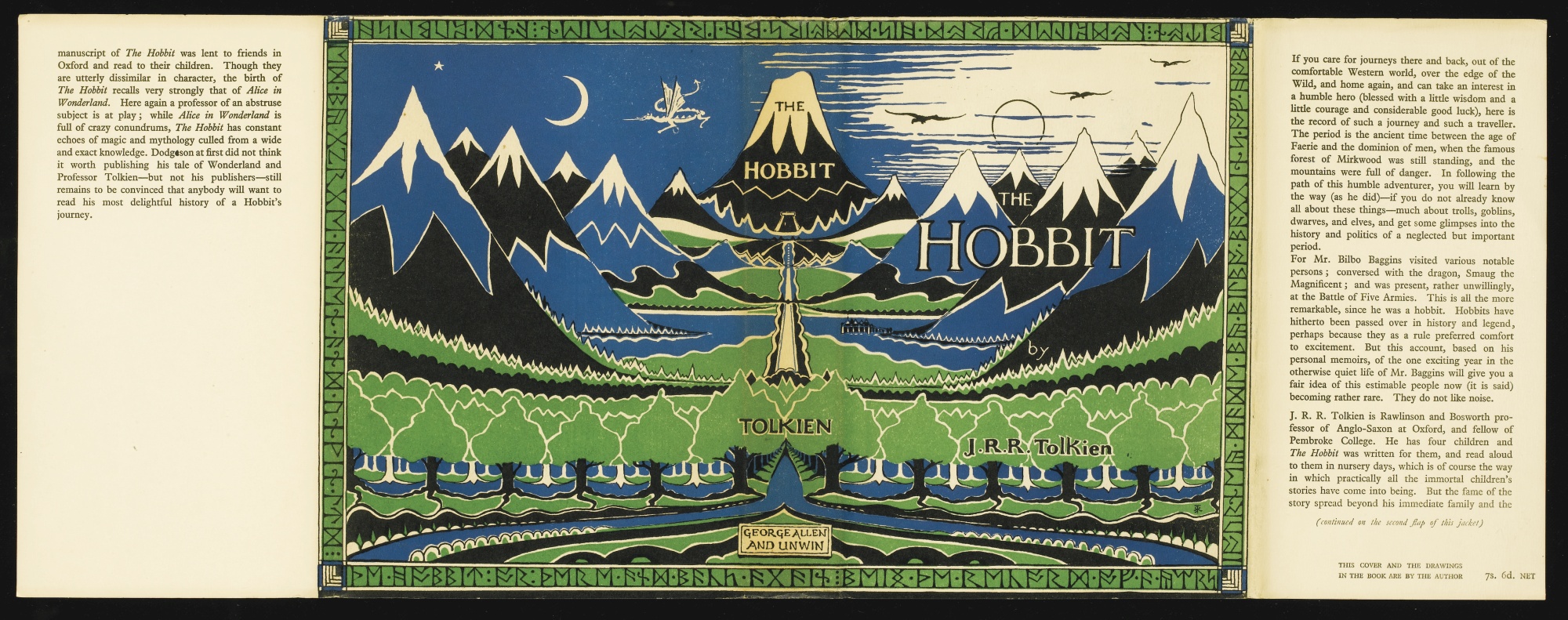 First Edition The Hobbit dustjacket in pristine condition