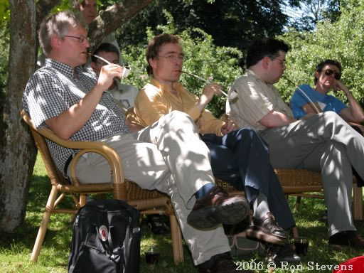 Smoking with Tolkien friends - picture by Ron Stevens