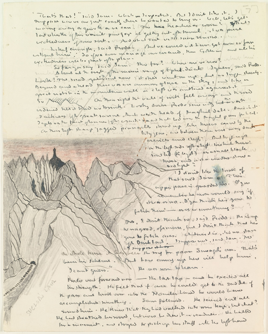 J.R.R. Tolkien page manuscript