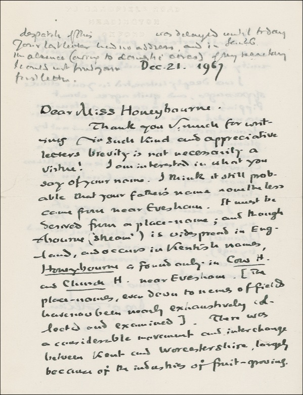 Tolkien Letter at RRauction