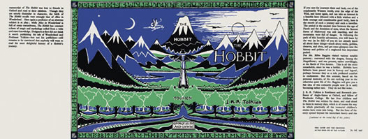 The dusjacket of the 1st UK edition of The Hobbit