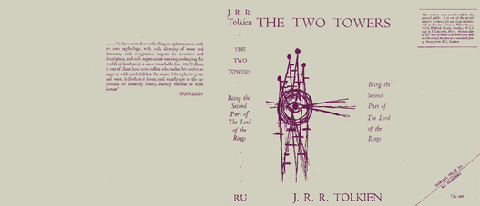 Facsimile Dustjacket from The Two Towers by J.R.R. Tolkien, 1960 Edition