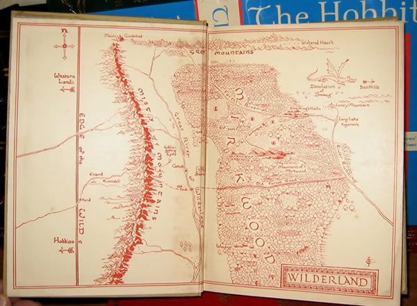 The wilderland map ended up in the front in this edition