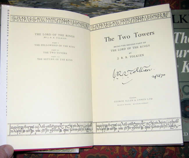 Rare Triple Signed and Dated UK 2nd Edition 2nd Impression Set of The Lord of the Rings from 1967 4