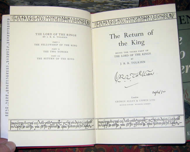 Rare Triple Signed and Dated UK 2nd Edition 2nd Impression Set of The Lord of the Rings from 1967 5