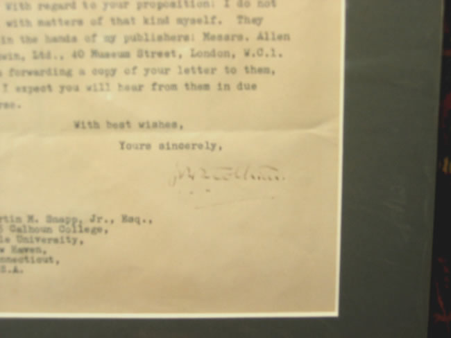 Tolkien letter to Martin M Snapp