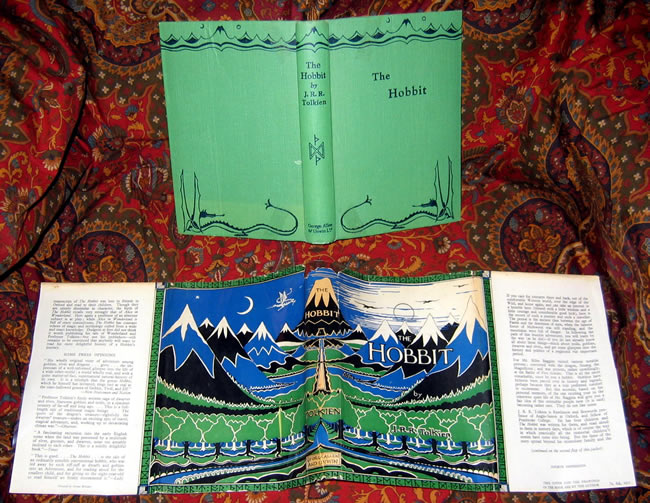 The Hobbit, or There and Back Again, by J.R.R. Tolkien. Published by Allen & Unwin in 1946, the fourth impression, the final printing or impression of the 1st Edition.
