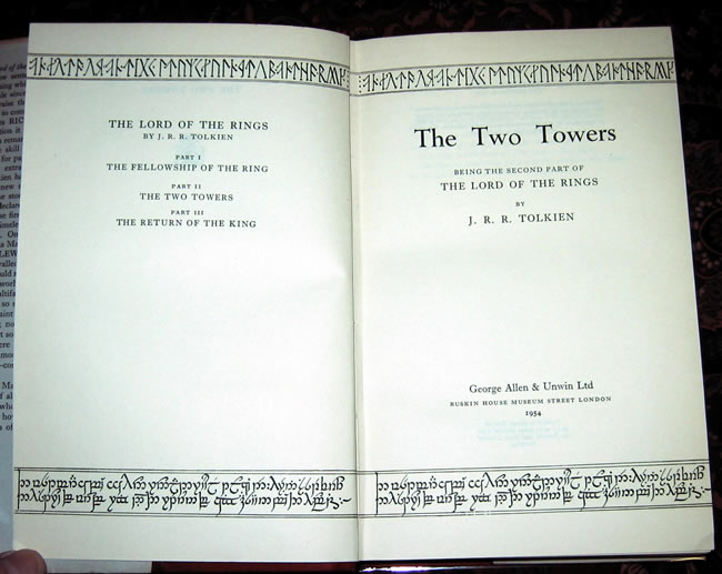 the two towers by J.R.R. Tolkien