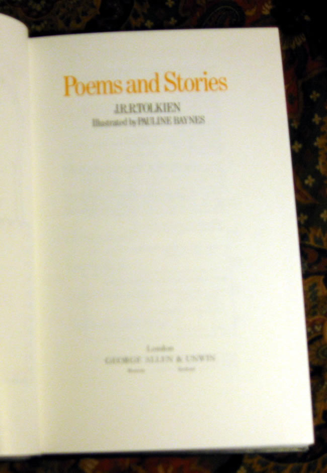 Poems and Stories India Paper edition