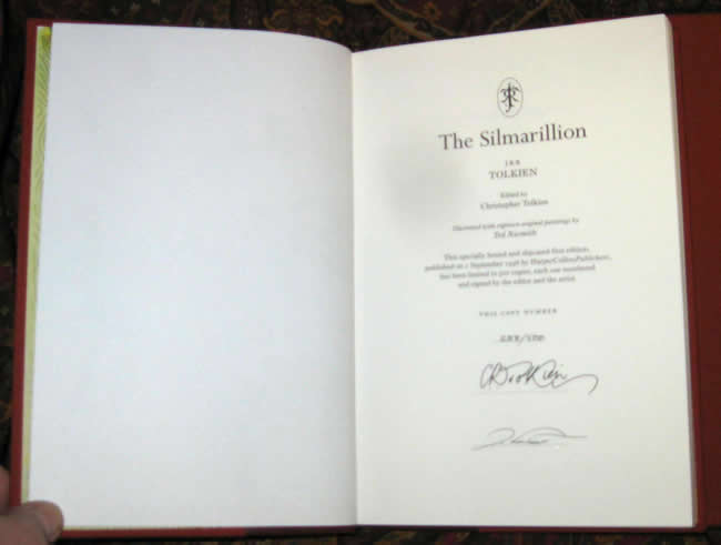 This specially bound and slipcased first edition, published on 2 September 1998 by Harper Collins Publishers, has been limited to 500 copies