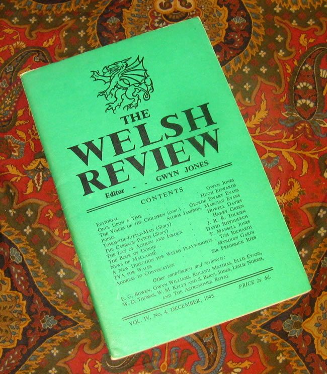 The Welsh Review, Editor - Gwyn Jones, Vol. IV, No. 4, December 1945, Near Fine