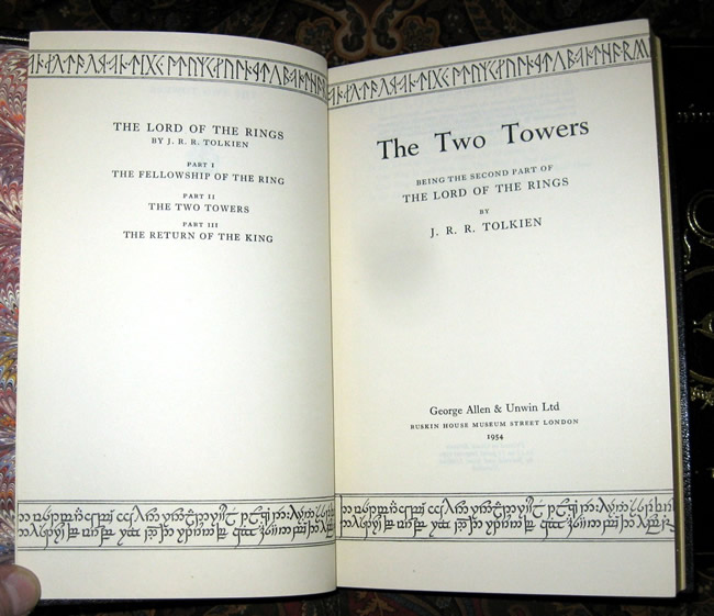 The Two Towers is a 1st impression published November 11th, 1954. One of 2250 printed for the UK. 