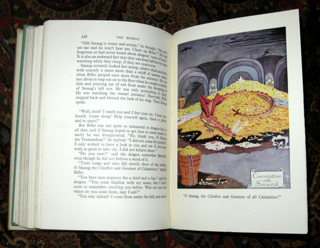 Color drawing in 1st edition UK The Hobbit