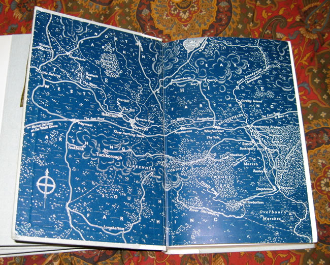 Blue map of Middle-earth