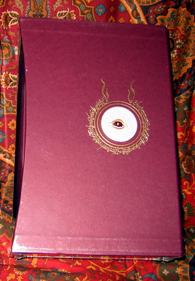 The 2004 Harper Collins Deluxe UK 50th Anniversary Edition of The Lord of the Rings, with publishers slipcase