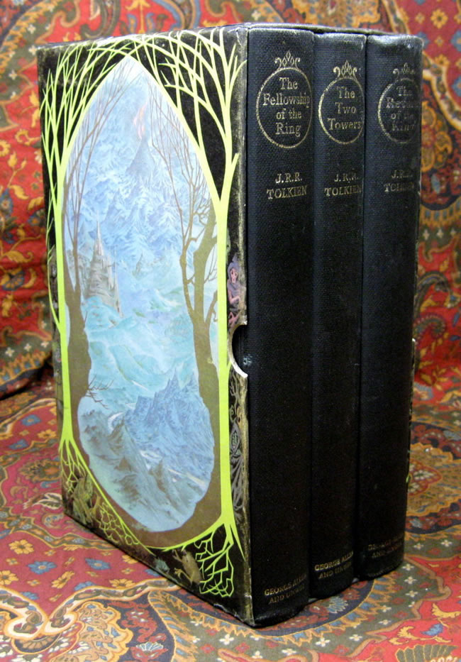 The 1963 Allen and Unwin DeLuxe Edition of The Lord of the Rings, with original Pauline Baynes illustrated slipcase