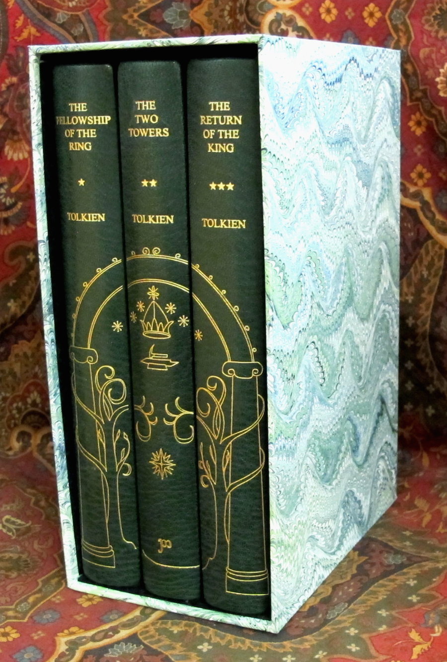 The Lord of the Rings, 1st US Edition 1st Impressions, Custom Full Leather Fine Binding, with Slipcase