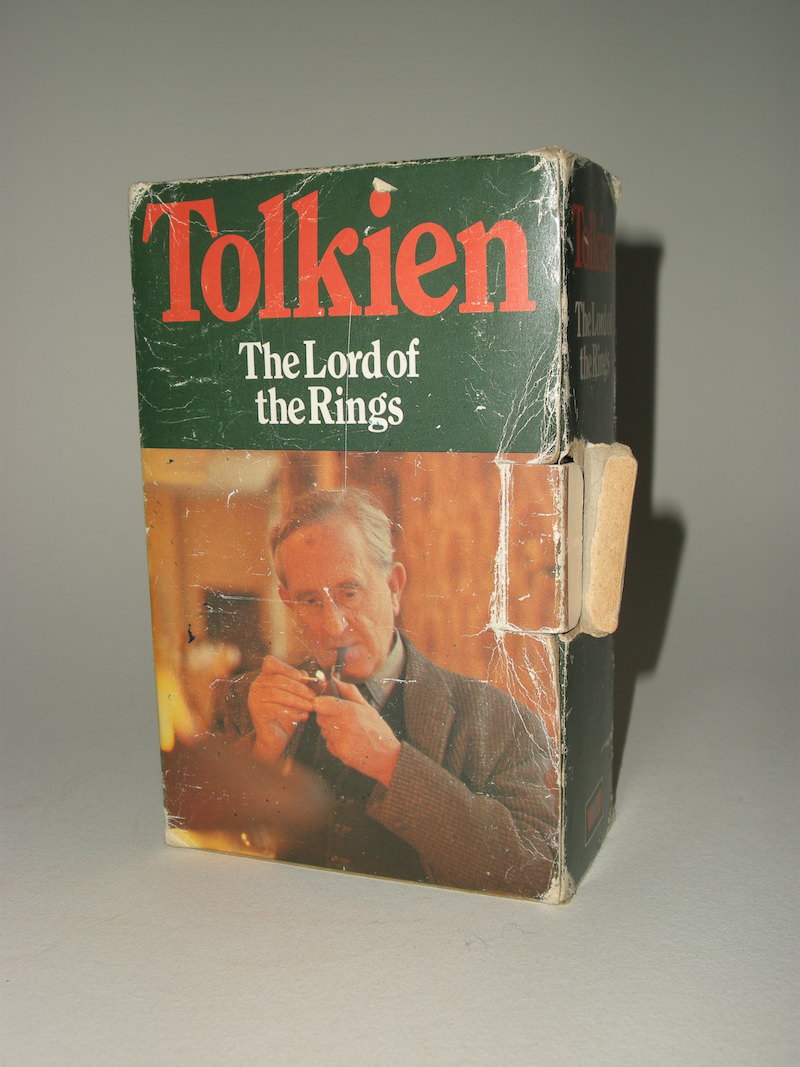 J.R.R. Tolkien, The Lord of the Rings in box with photograph by John Wyatt. Released in 1979 by Uwnin Paperbacks