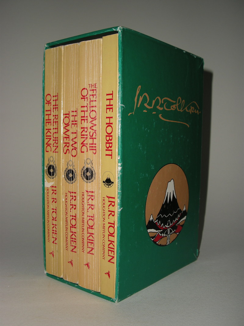 J.R.R. Tolkien, The Hobbit and The Lord of the Rings, green slipcase released in 1979 by Houghton Mifflin