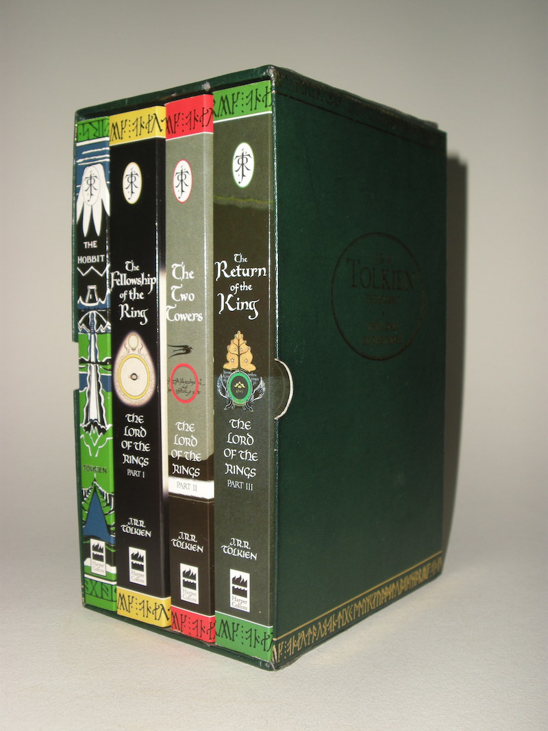 J.R.R. Tolkien, The Hobbit and The Lord of the Rings, green slipcase released in 1997 by HarperCollins