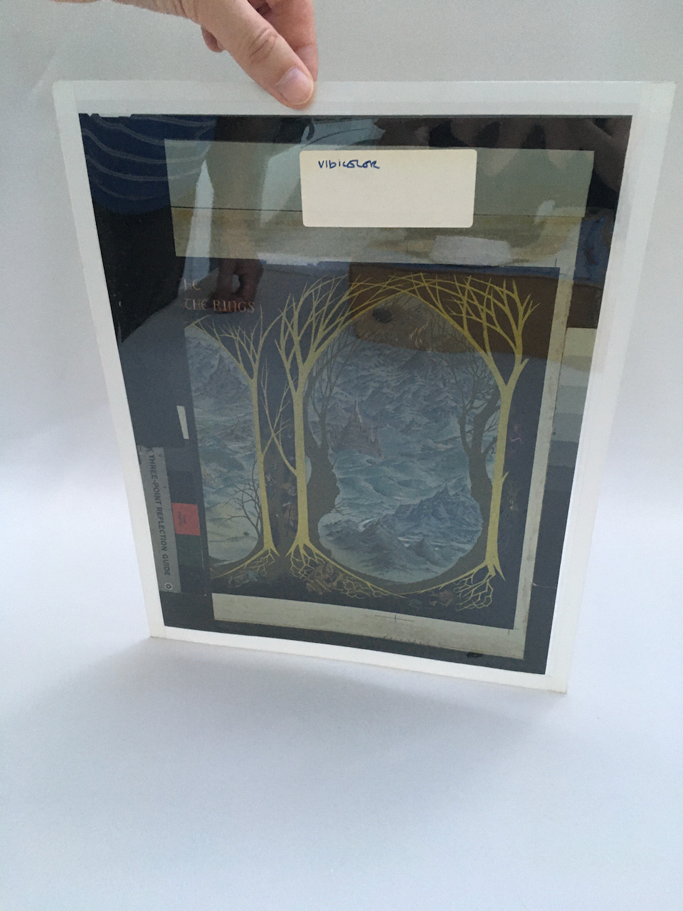 Original transparency for slipcase to the deluxe edition of The Lord of the Rings. Allen & Unwin - 1963- 1964