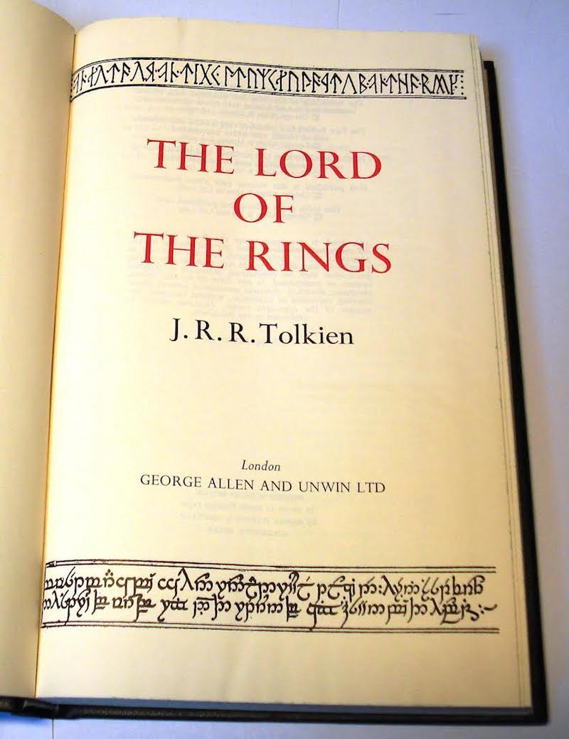 Tolkien, J.R.R. The Lord of the Rings. Allen & Unwin, 1969, the first fine India paper edition