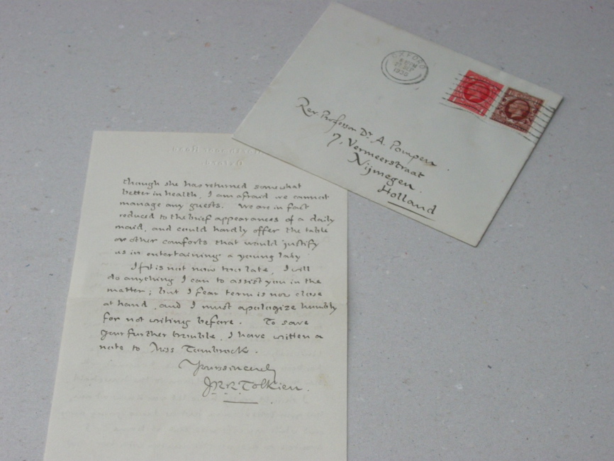 Letter from J.R.R. Tolkien to Rev. Professor Pompen