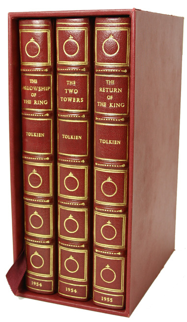 The Lord of the Rings - First editions set in full crimson levant morocco by Bayntun-Riviere 