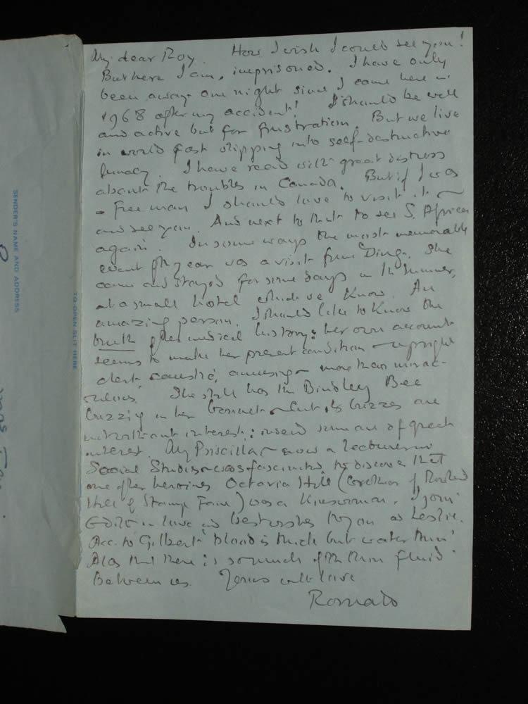 J.R.R. Tolkien Airmail Family letter of 14 December 1970 and photograph
