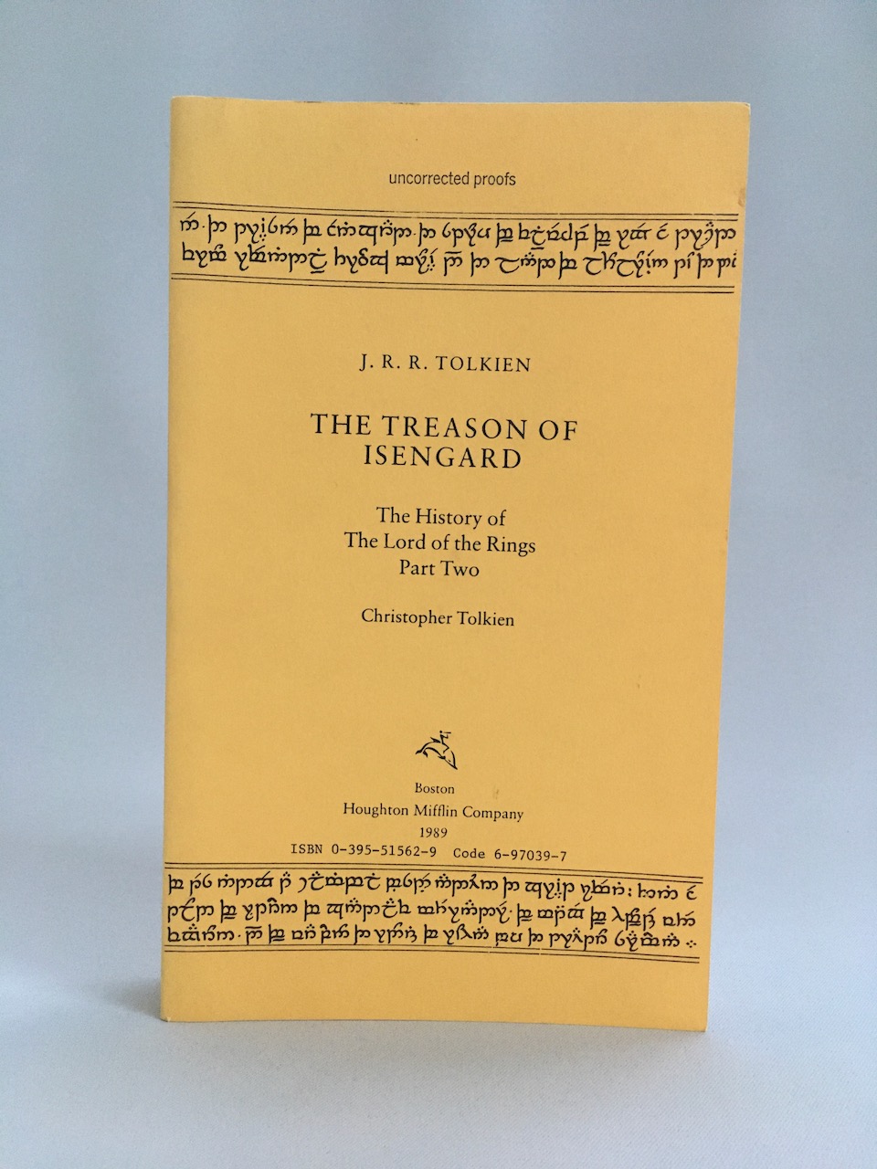 Advance Uncorrected Proof of The Treason of Isengard edited by Christoper Tolkien