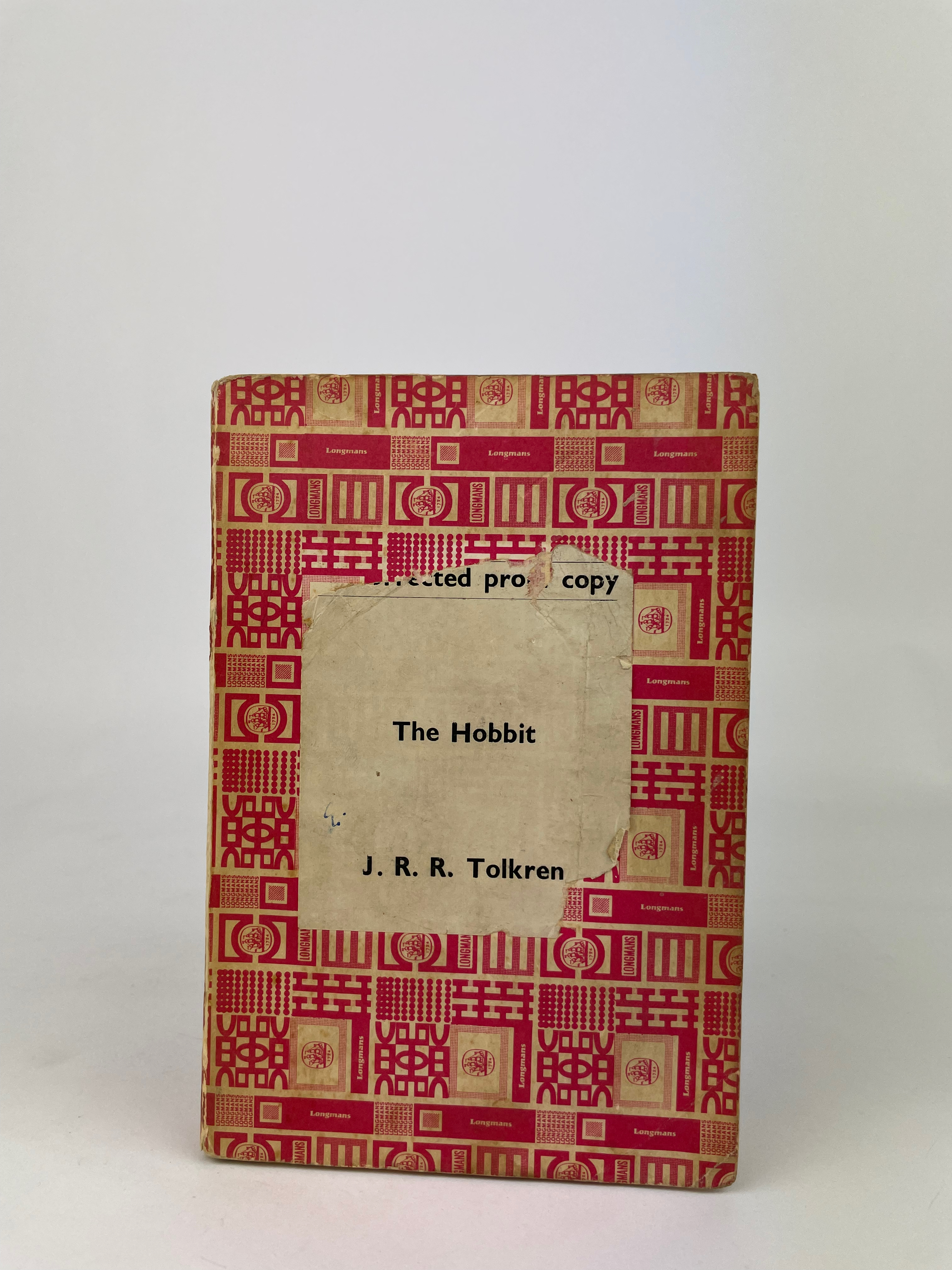 Advance Uncorrected Proof of The Hobbit, Heritage of Literature Edition, Longmans, London