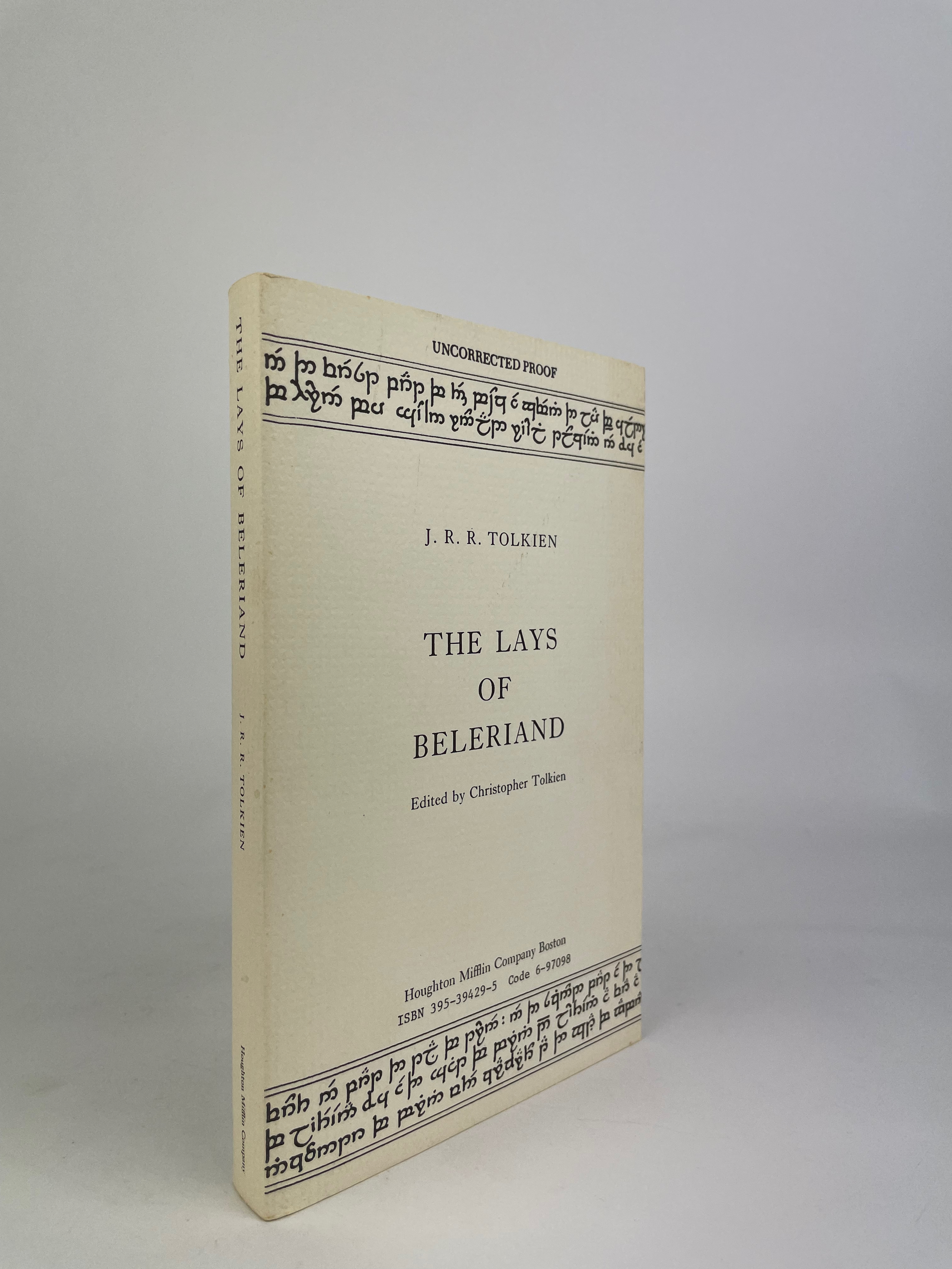 The Lays of Beleriand Uncorrected Proof US 1985 3