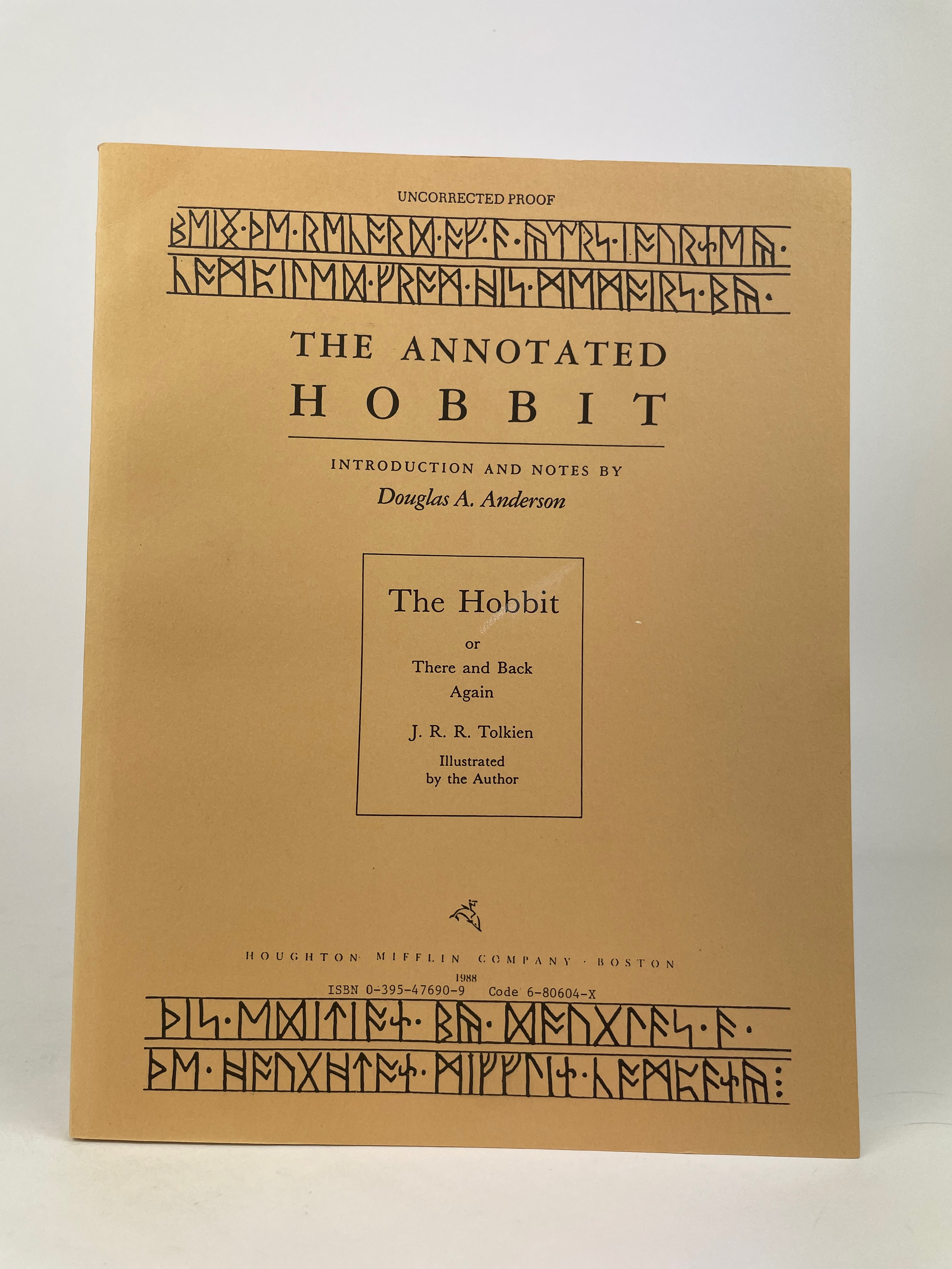 The Annotated Hobbit Uncorrected Proof 1988 1