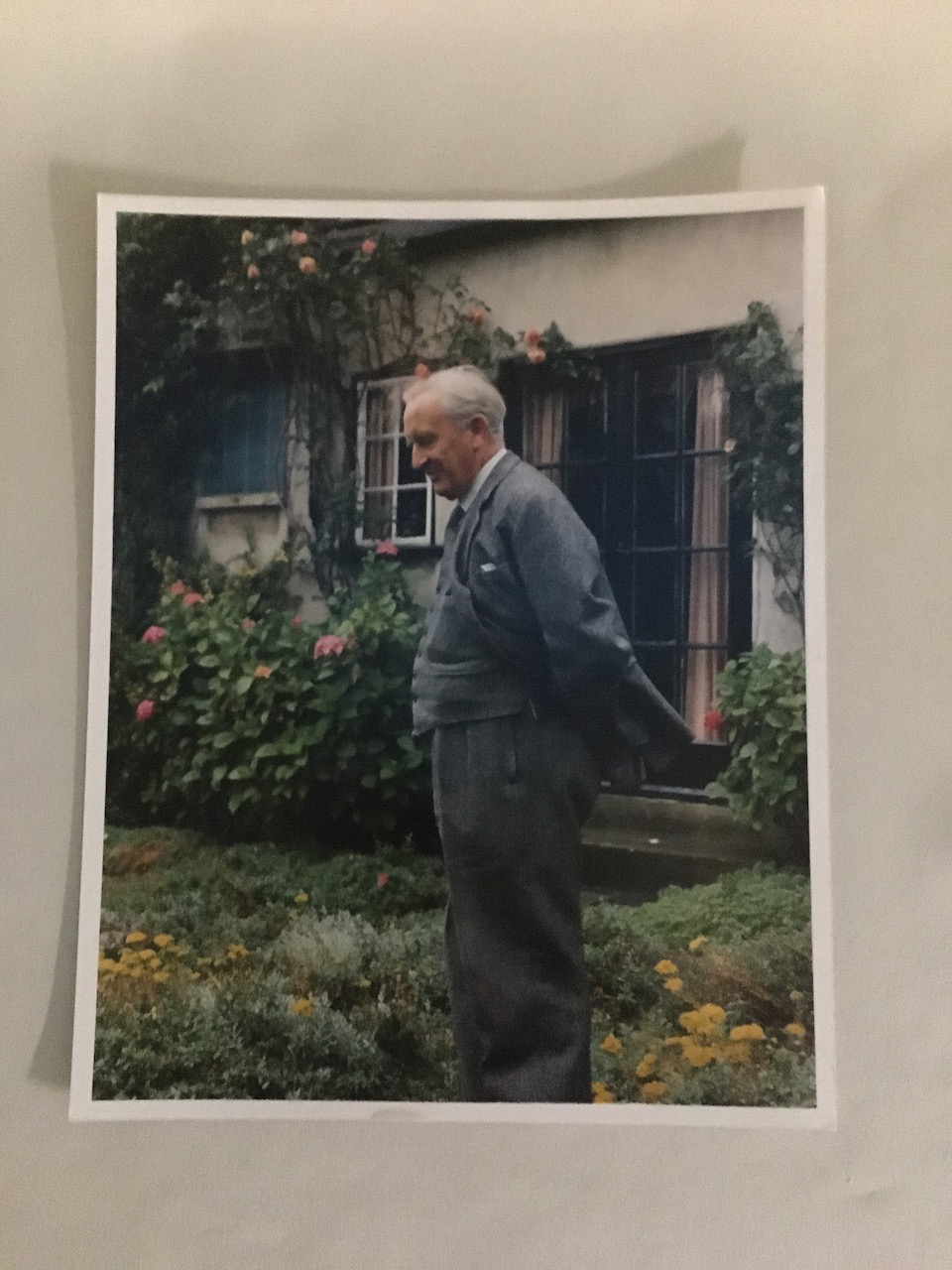 Exclusive Photographic Print: J.R.R. Tolkien enjoying the flowers in his garden